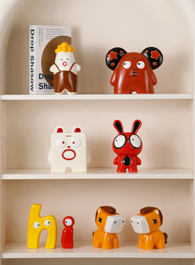 儿童房多巴胺摆件客厅创意高级感壁柜可爱摆设壁龛亲子房卡通软装