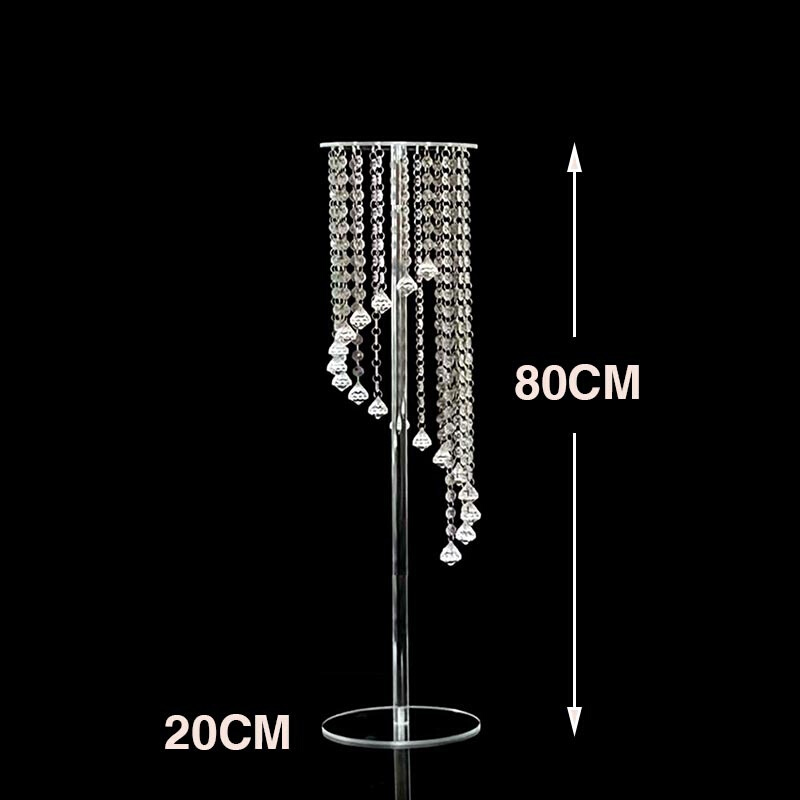 婚庆道具烛台花架水晶珠帘路引生日派对蛋糕架亚克力酒店主桌装饰 - 图0