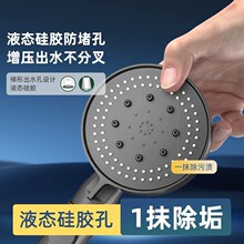 五档调节黑色莲蓬头花洒单头套装