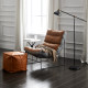 Light luxury style houndstooth caterpillar chair small sofa