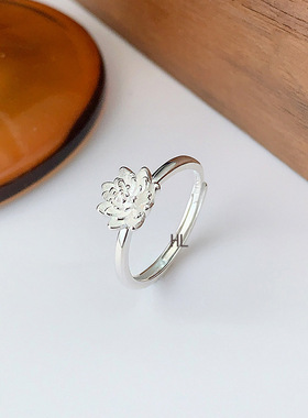 990足银山茶花仙气戒指