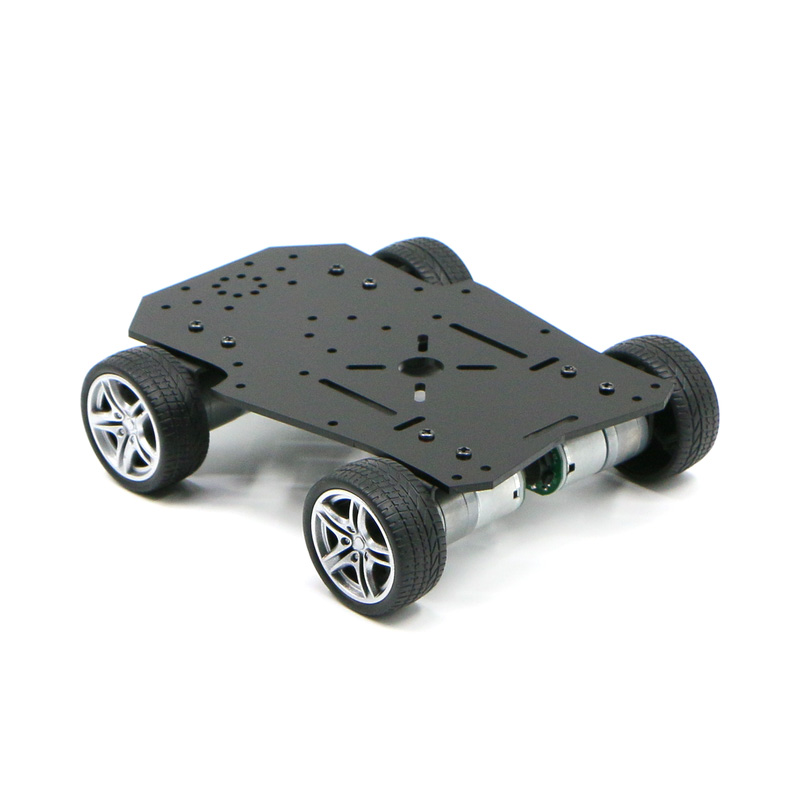 R1系列Mini智能小车底盘四驱直流减速电机四轮宽度小于15CM电动车-图3