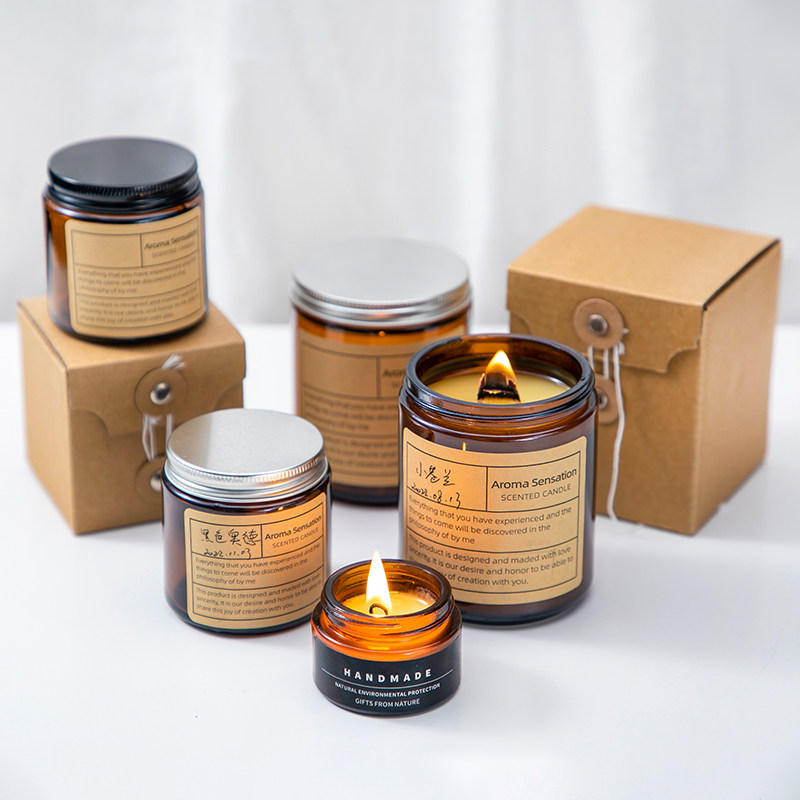 蔓玥 茶色半透明玻璃空罐香薰蜡烛空罐DIY手工蜡烛玻璃杯蜡空瓶,淘宝优惠券,粉丝福利购,淘宝优惠卷