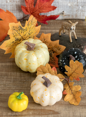 仿真南瓜万圣节布置拍照道具摆件