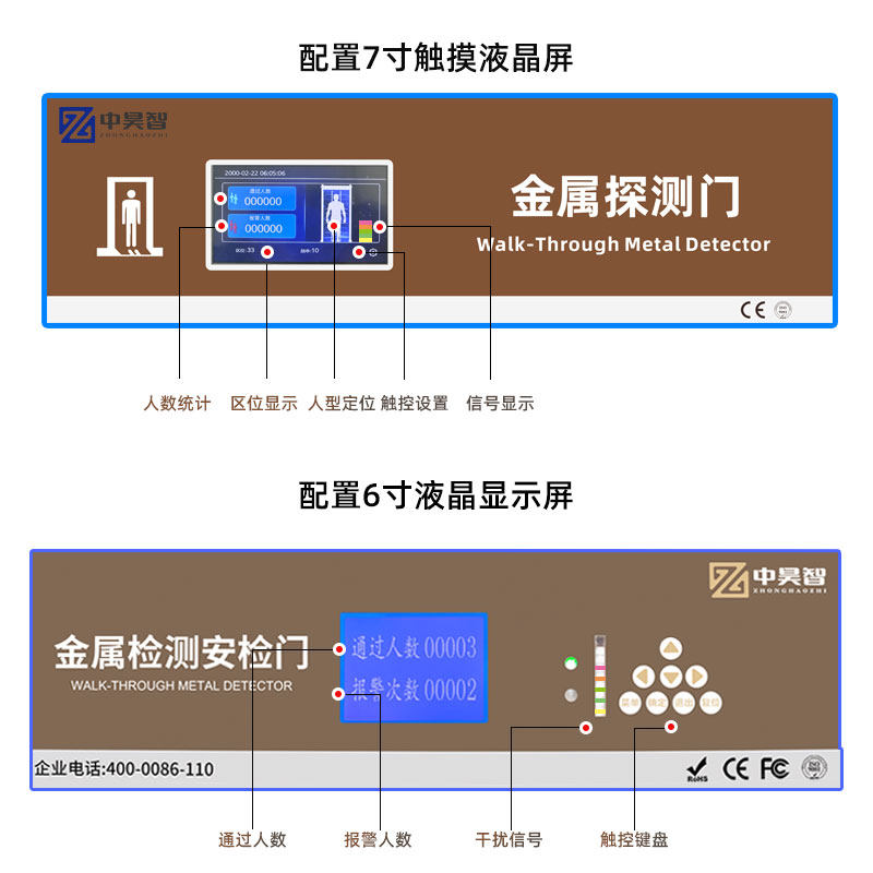 安检门学校医院刀具手机检查金属探测安全门加宽定制2米快速发货