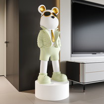 Light extravagant violent bear large pendulum Living room TV cabinet Next to floor decorations high-end atmosphere upper class opening