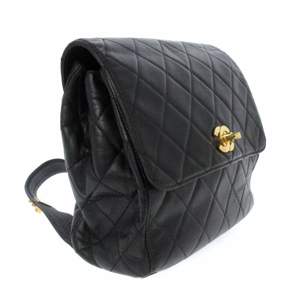 中古chanel香奈儿85新菱格纹双肩包 Brandear海外女士包袋