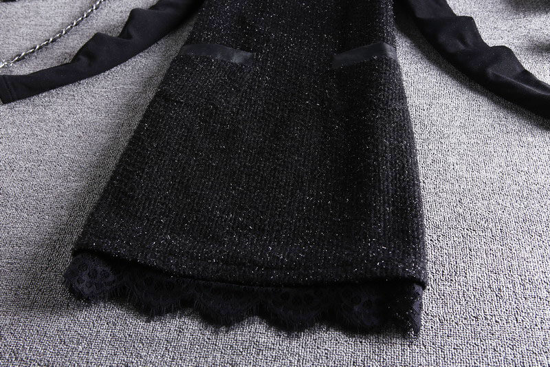 加绒加厚蕾丝中长款长袖洋气打底衫 从度蕾丝衫/雪纺衫