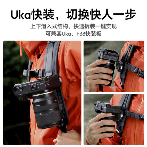 Ulanzi优篮子UKA07背包快挂套件相机肩挂微单反相机通用肩带快拆系统板便携式摄影肩挂金属拓展配件 - 图0
