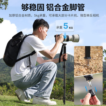 Ulanzi excellent basket TB12 metal monopod micro SLR camera photography video mountaineering wedding dress video shooting multi-functional portable tripod vlog plate buckle bracket