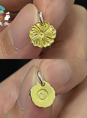 纯银925蔷薇花小饼配件