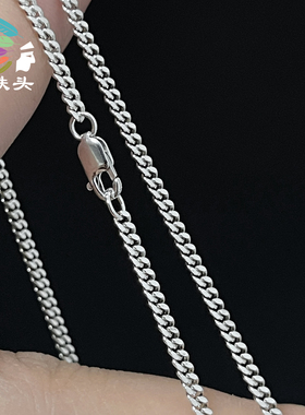 纯银925古巴项链情侣款