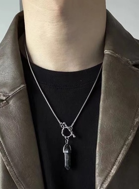 六岩柱美拉德风吊坠项链男潮百搭