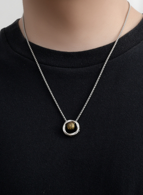 新款莫比乌斯环球形项链男女潮流