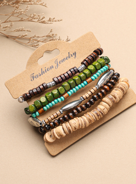 【6条装】图腾串珠手链新中式