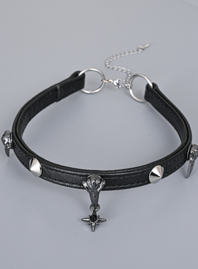 暗黑冷淡风渡鸦项链男款choker