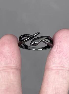 新款高级感夜行蛇乌洛波洛斯戒指