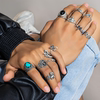 European and American pleated metal men's ring high-end hip-hop