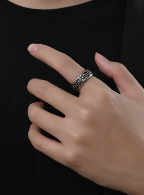 两件套！潮牌十字架戒指男女小众