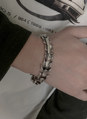 男士个性霸气龙骨时尚手链ins