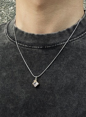 美式钛钢项链十字吊坠男女配饰