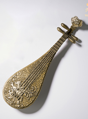 铜师傅龙凤琵琶客厅桌面铜乐器