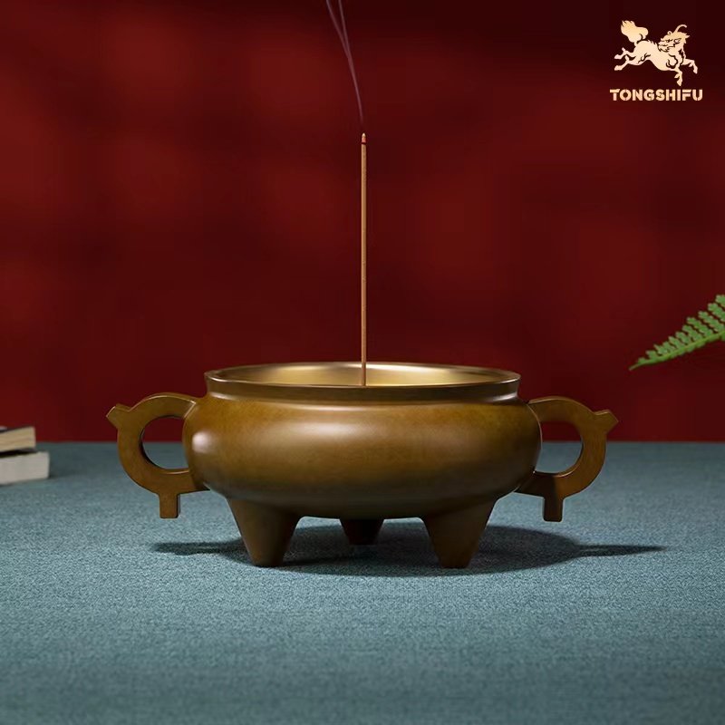 铜师傅 铜摆件《铜师傅 铜香炉》宣德炉 香插铜香薰炉 香炉摆件,淘宝优惠券,粉丝福利购,淘宝优惠卷