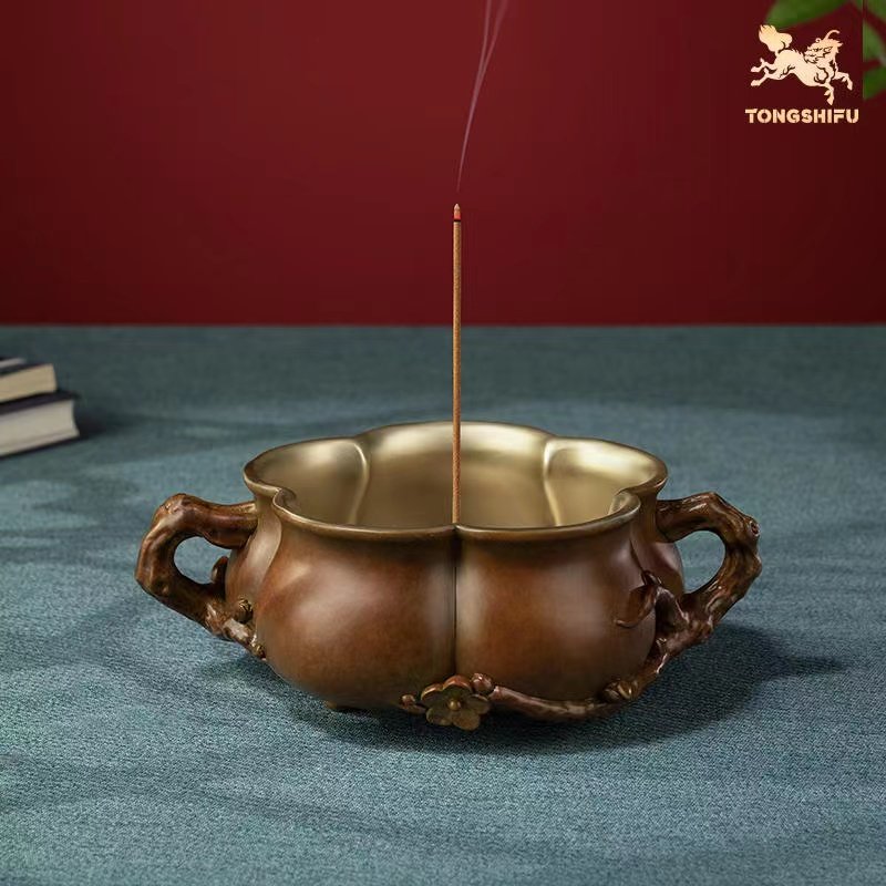 铜师傅 铜摆件《铜师傅 铜香炉》宣德炉 香插铜香薰炉 香炉摆件,淘宝优惠券,粉丝福利购,淘宝优惠卷