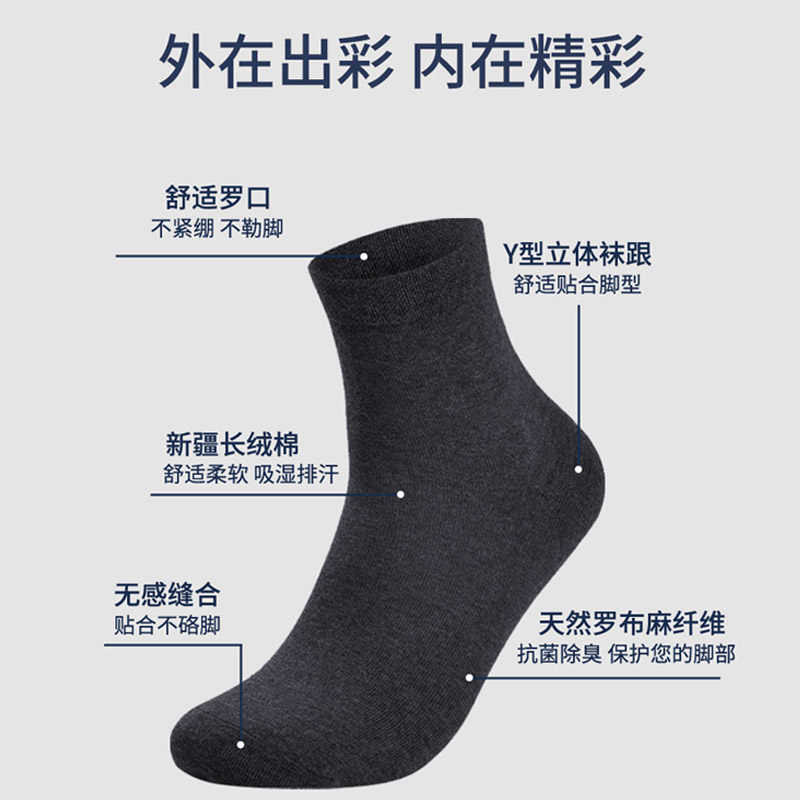 正统罗布麻男士夏季吸汗抗菌棉袜子 正统服饰短袜/打底袜/丝袜/美腿袜
