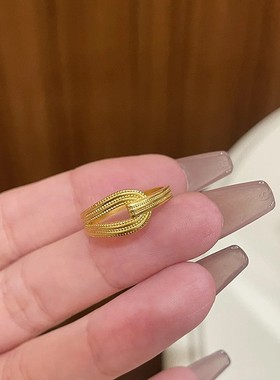 新中式古法马鞍高颜值戒指指环