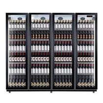 Beer Cabinet Bar Four Doors Refrigerated Full Screen Display Cabinet Drinks Cabinet Commercial Three Doors Fridge Supermarket Crisper Freezer Freezer Freezer