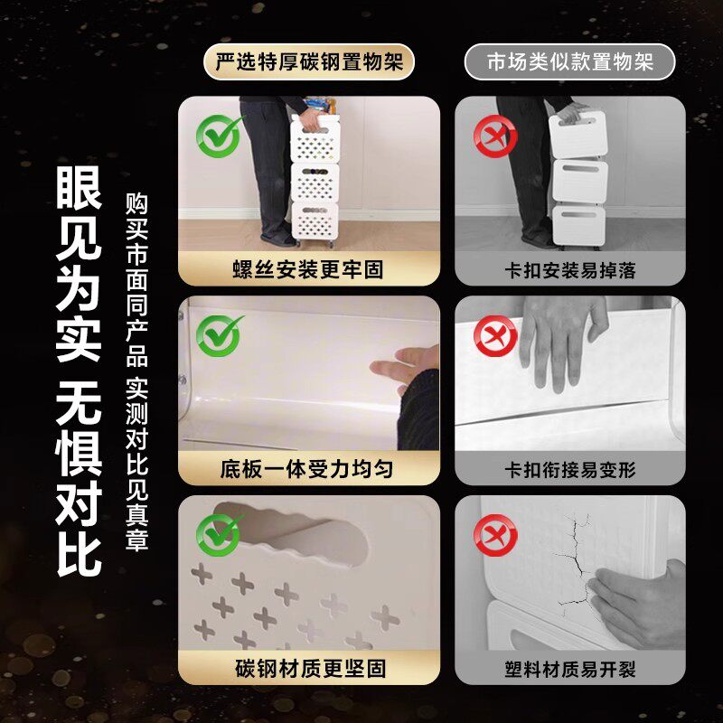 厨房菜篮子置物架多层落地台面家用水果蔬菜多功能收纳可移动推车