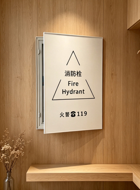 现代简约消防栓遮挡装饰画定制