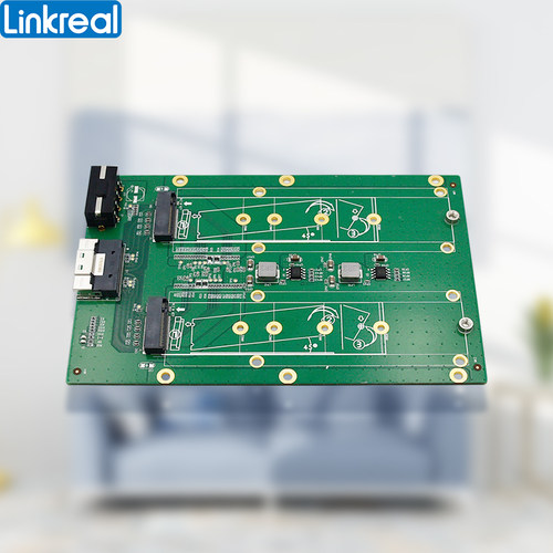 Linkreal SFF8654转2口M.2 NVMe硬盘转接板 PCIe4.0 支持22110SSD - 图0
