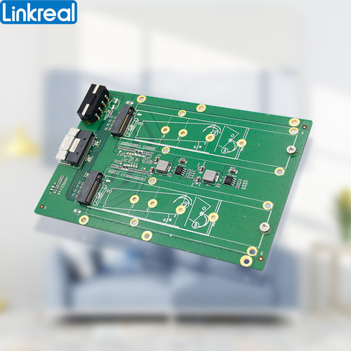 Linkreal SFF8654转2口M.2 NVMe硬盘转接板 PCIe4.0 支持22110SSD - 图1
