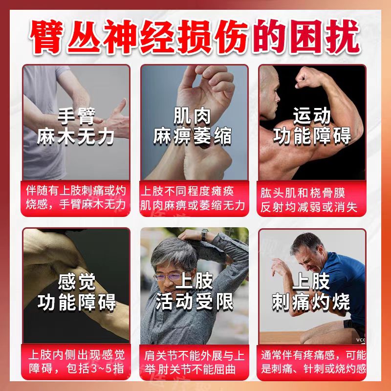 同仁堂臂丛神经损伤专用膏药贴手臂筋膜疼痛麻木无力劳损抬臂困难 - 图0