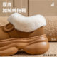 Thick-soled cotton shoes for women 2025 winter can be worn outside, plush, warm and non-slip home cotton slippers for women