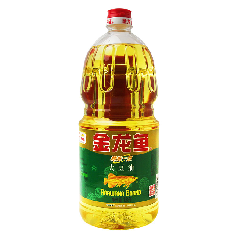 24年04月新货金龙鱼大豆油1.8L精炼一级食用油小桶家用炒菜煎炸煮 - 图0