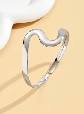 不规则s形状开口可调节手镯金色和银色蛇形手饰女士个性时尚手环