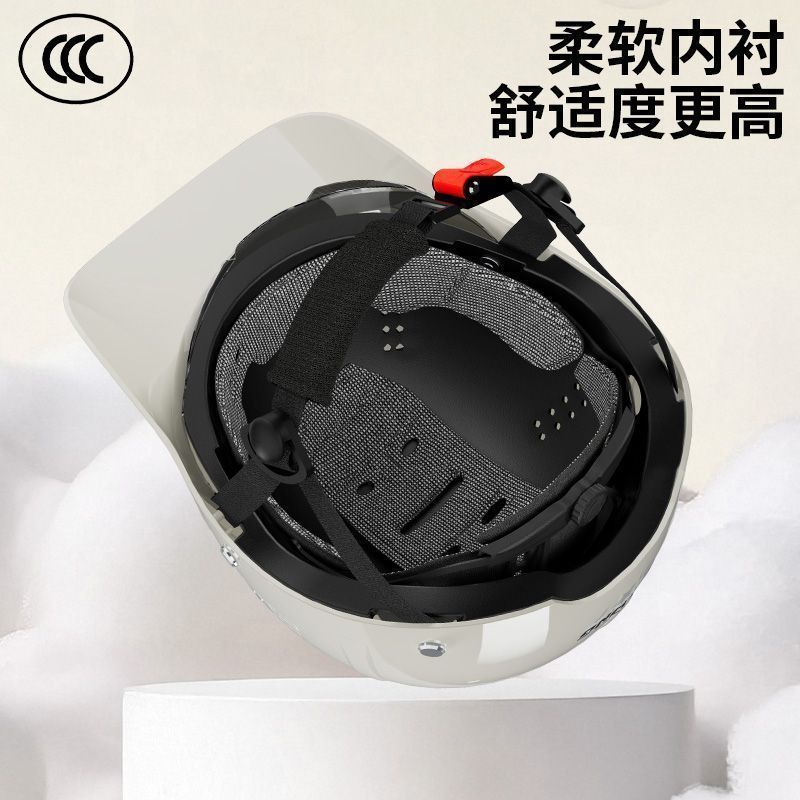 3C certified battery electric car helmet for men and women in summer sun protection and breathable motorcycle baseball cap half helmet for all seasons