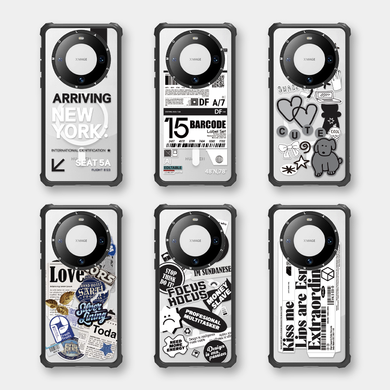 MOLAN CANO原创潮流情侣款透明磁吸防摔保护壳iphone17promax/16/华为mate70pro手机壳 - 图3