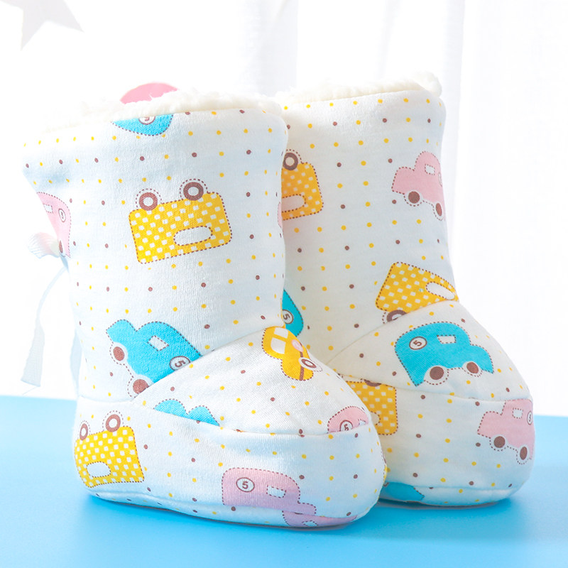 婴儿秋冬长筒棉鞋羊羔绒系带0-1岁宝宝不掉鞋保暖加绒鞋学步前加,淘宝优惠券,粉丝福利购,淘宝优惠卷