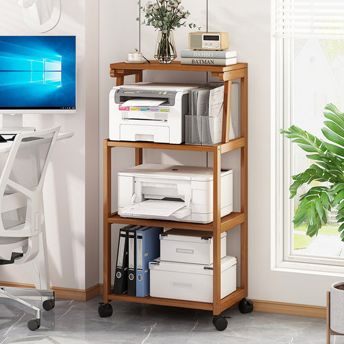 打印机架子置物架落地办公室多层可移动复印机桌子文件收纳架家用 - 图2