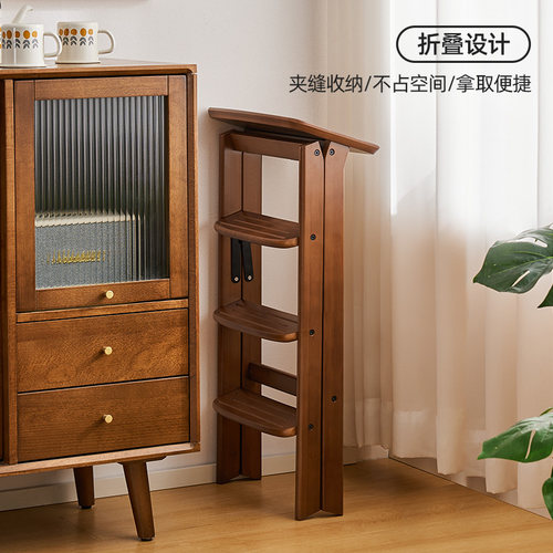 可折叠凳子家用梯凳多功能厨房高脚凳两用爬梯登高三步梯凳吧台凳 - 图2