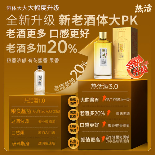 热活 酱香型白酒53度 贵州大曲高度白酒纯粮食酒礼盒装 - 图3