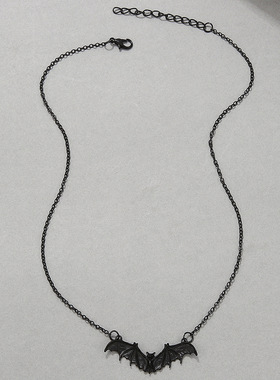 欧美锁骨链镀银气质朋克蝙蝠女