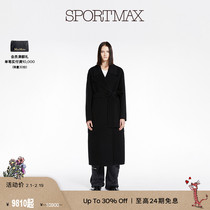 (quarter-final selection) Sportmax womens cotton wool profile Grand capsized coat 2016043906