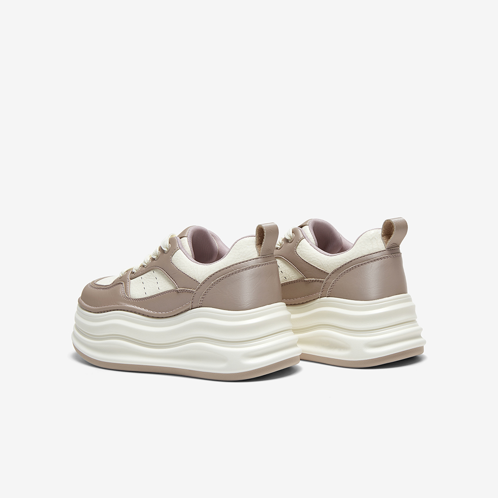 百思图2025春商场新款小白鞋板鞋厚底松糕鞋女休闲鞋X0061AM5 - 图1