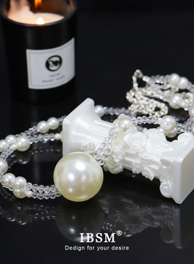 堵嘴珍珠项圈性感带钻珍珠项链