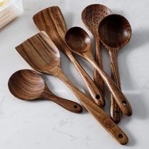 7pcs set Teak Natural Wood Tableware Spoon Lady Turner